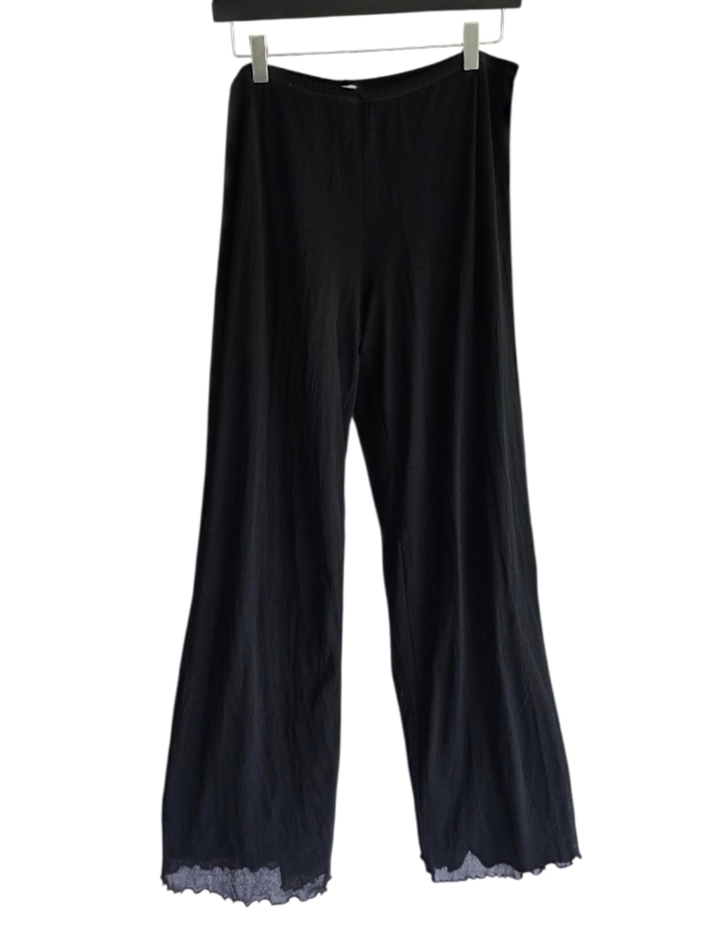 Vintage Y2K Mesh Wide Leg Crops Petit Pois XL Nylon Made In USA Boho Chic